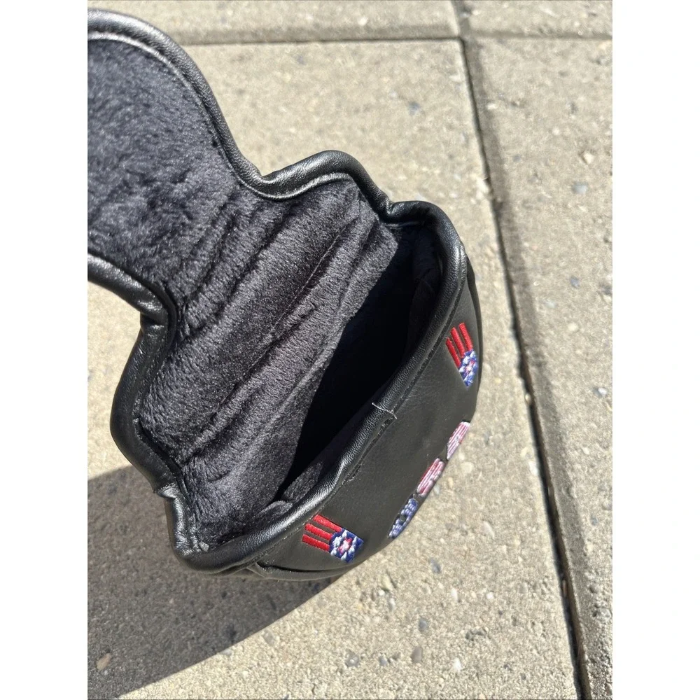 USA Mallet Putter Cover – Patriotic American Flag Magnetic Golf Headcover Blanc